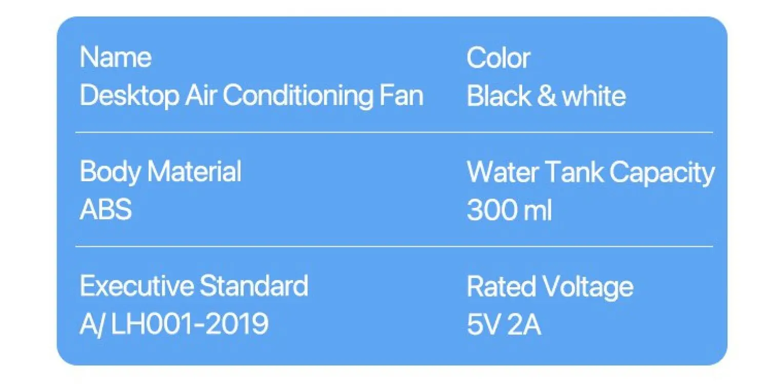 Home dormitory desktop timer air conditioning fan electric fan humidification electric fan table fan