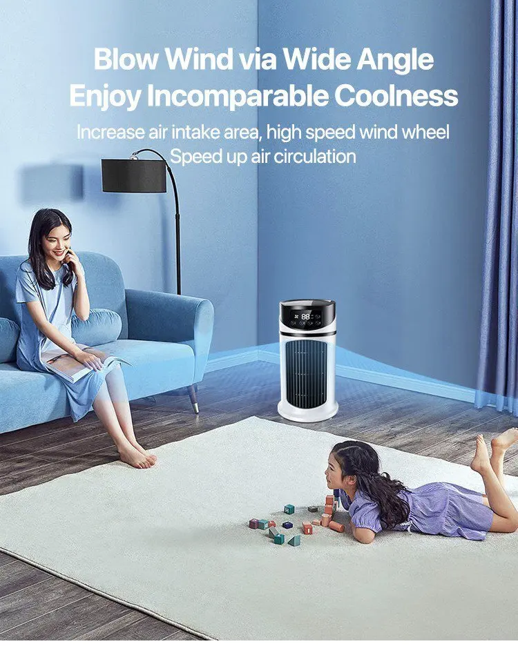 Home dormitory desktop timer air conditioning fan electric fan humidification electric fan table fan