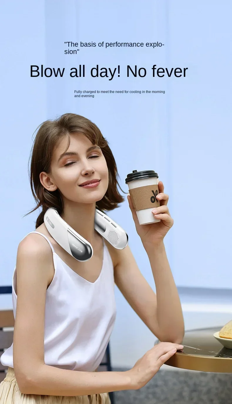 10000mAh Portable Neck Fan Mini Bladeless Silent Neckband Fan USB Rechargeable 3 Speeds Mute Wireless Electric Neck Cooler Fans 10000mAh Portable Neck Fan Mini Bladeless Silent Neckband Fan USB Rechargeable 3 Speeds Mute Wireless Electric Neck Cooler Fans