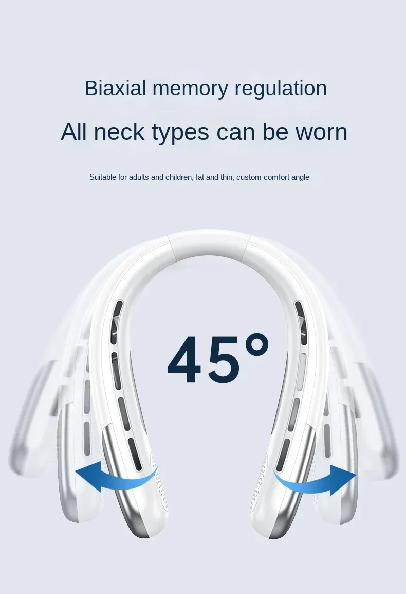 10000mAh Portable Neck Fan Mini Bladeless Silent Neckband Fan USB Rechargeable 3 Speeds Mute Wireless Electric Neck Cooler Fans 10000mAh Portable Neck Fan Mini Bladeless Silent Neckband Fan USB Rechargeable 3 Speeds Mute Wireless Electric Neck Cooler Fans