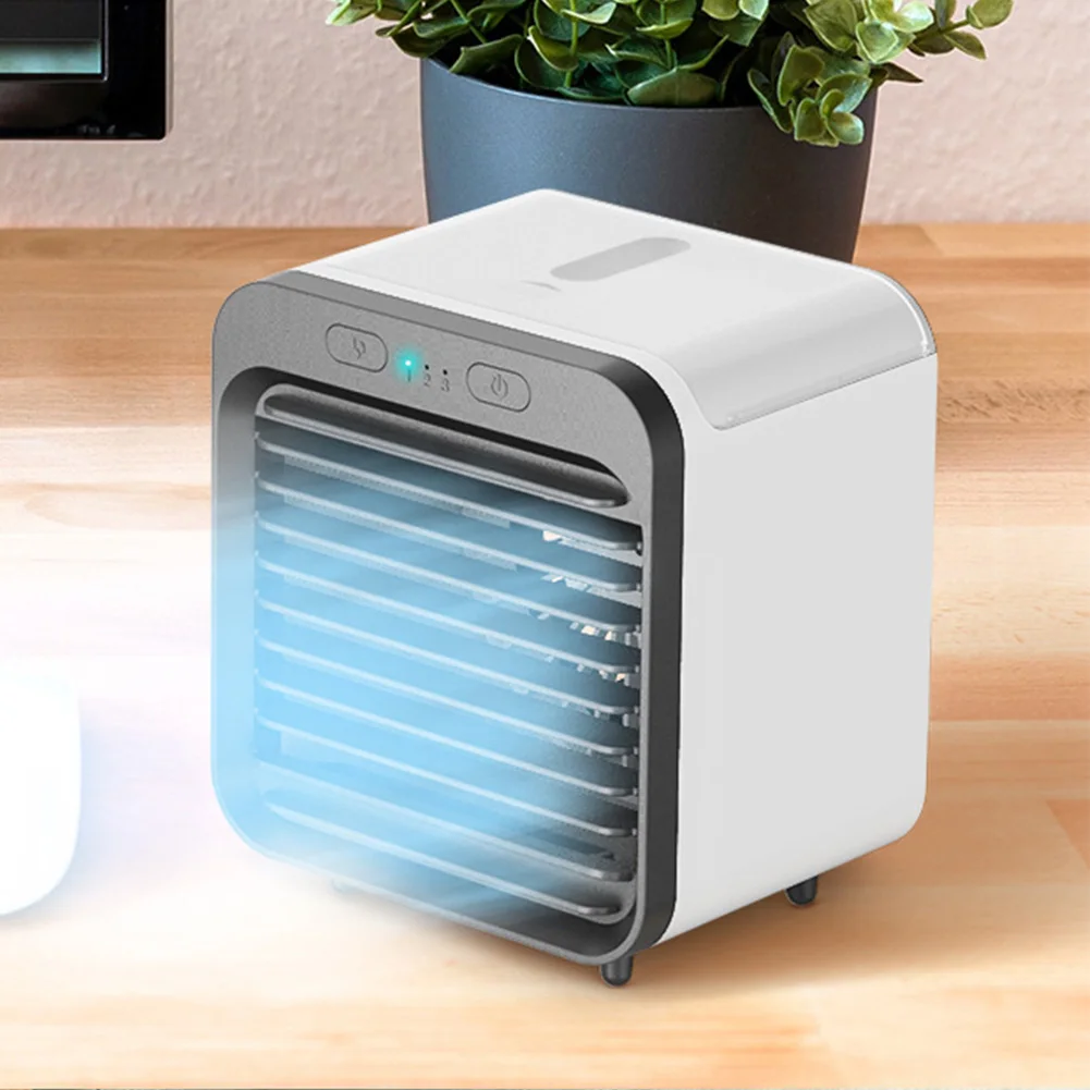 New USB Fan Mini 3 Gear Air Conditioner Cooler Fan Household Small Air Cooler Portable Humidifier for Home Office Desktop Fan