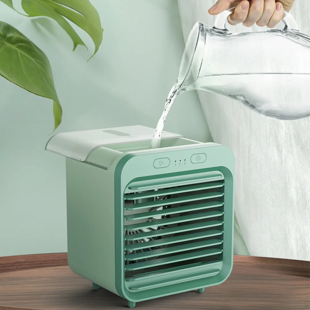 New USB Fan Mini 3 Gear Air Conditioner Cooler Fan Household Small Air Cooler Portable Humidifier for Home Office Desktop Fan