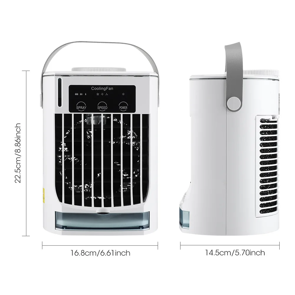 New Desktop Cooling Fan USB Office Home Desktop Spray Water Cooling Fan Mini Air Conditioner Fan