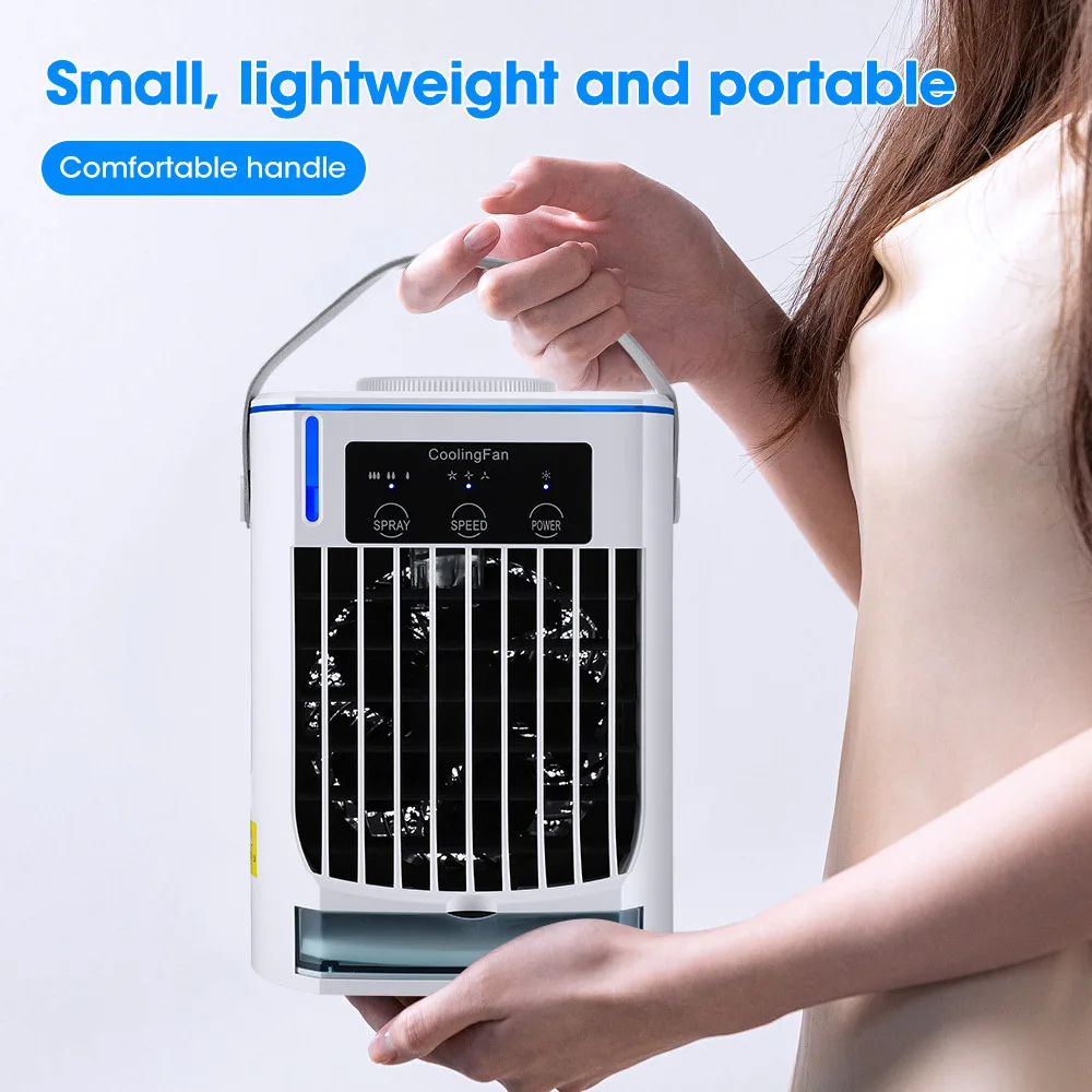 New Desktop Cooling Fan USB Office Home Desktop Spray Water Cooling Fan Mini Air Conditioner Fan
