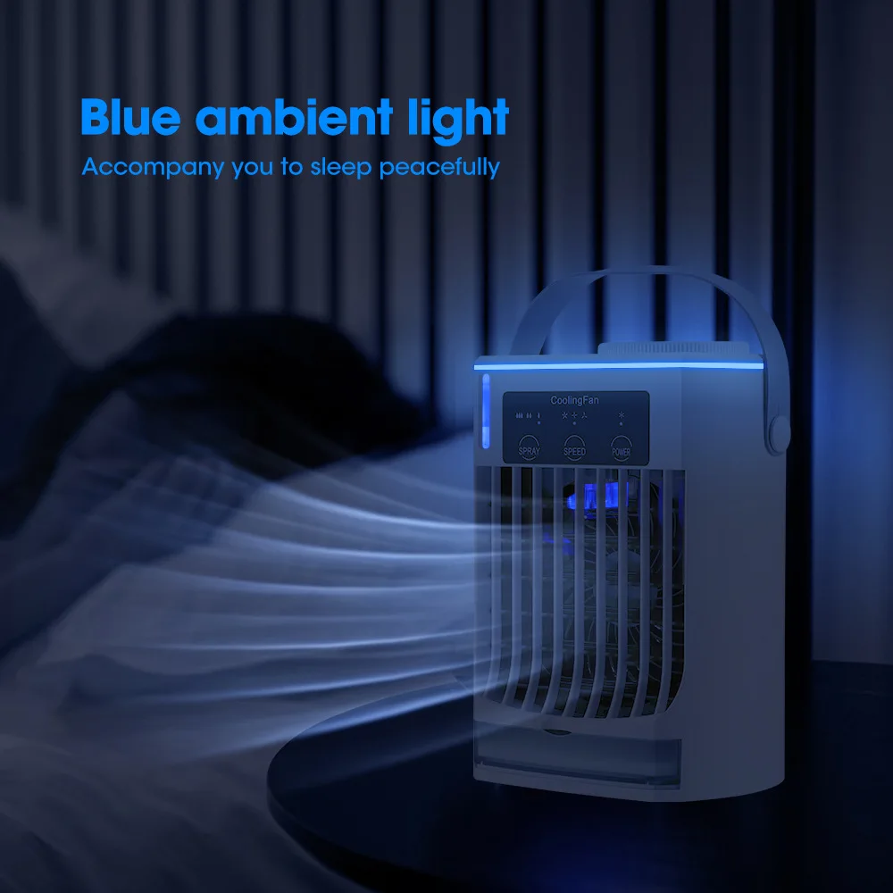 New Desktop Cooling Fan USB Office Home Desktop Spray Water Cooling Fan Mini Air Conditioner Fan