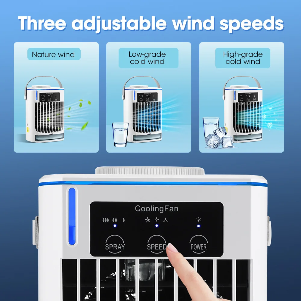 New Desktop Cooling Fan USB Office Home Desktop Spray Water Cooling Fan Mini Air Conditioner Fan