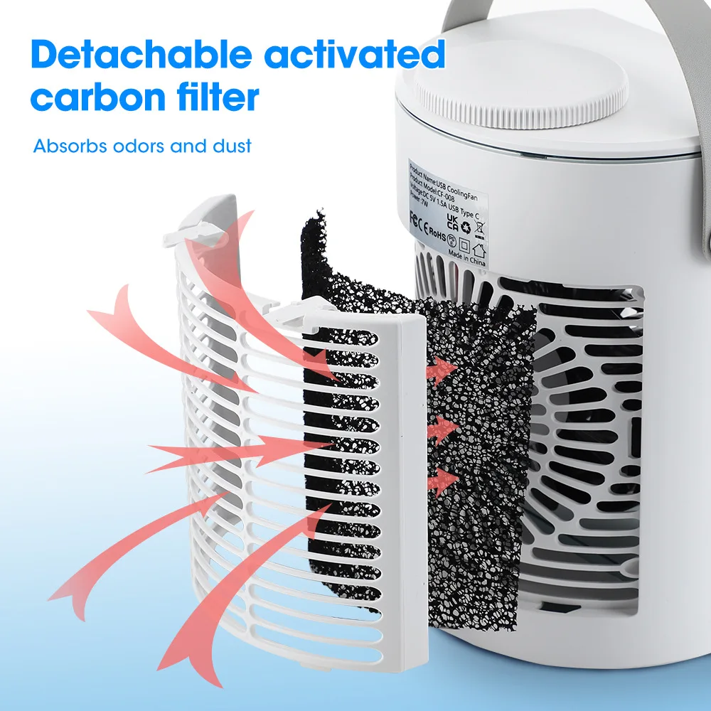 New Desktop Cooling Fan USB Office Home Desktop Spray Water Cooling Fan Mini Air Conditioner Fan