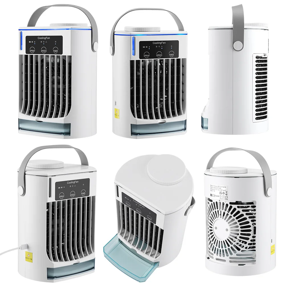 New Desktop Cooling Fan USB Office Home Desktop Spray Water Cooling Fan Mini Air Conditioner Fan