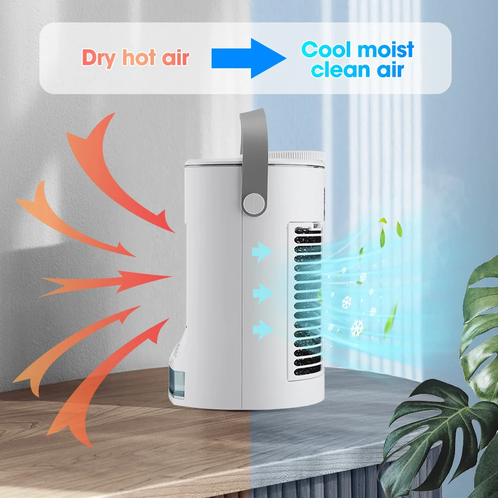New Desktop Cooling Fan USB Office Home Desktop Spray Water Cooling Fan Mini Air Conditioner Fan