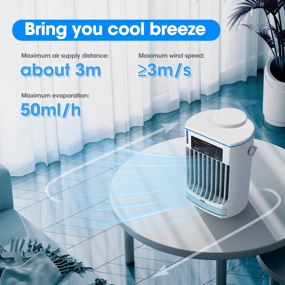 New Desktop Cooling Fan USB Office Home Desktop Spray Water Cooling Fan Mini Air Conditioner Fan