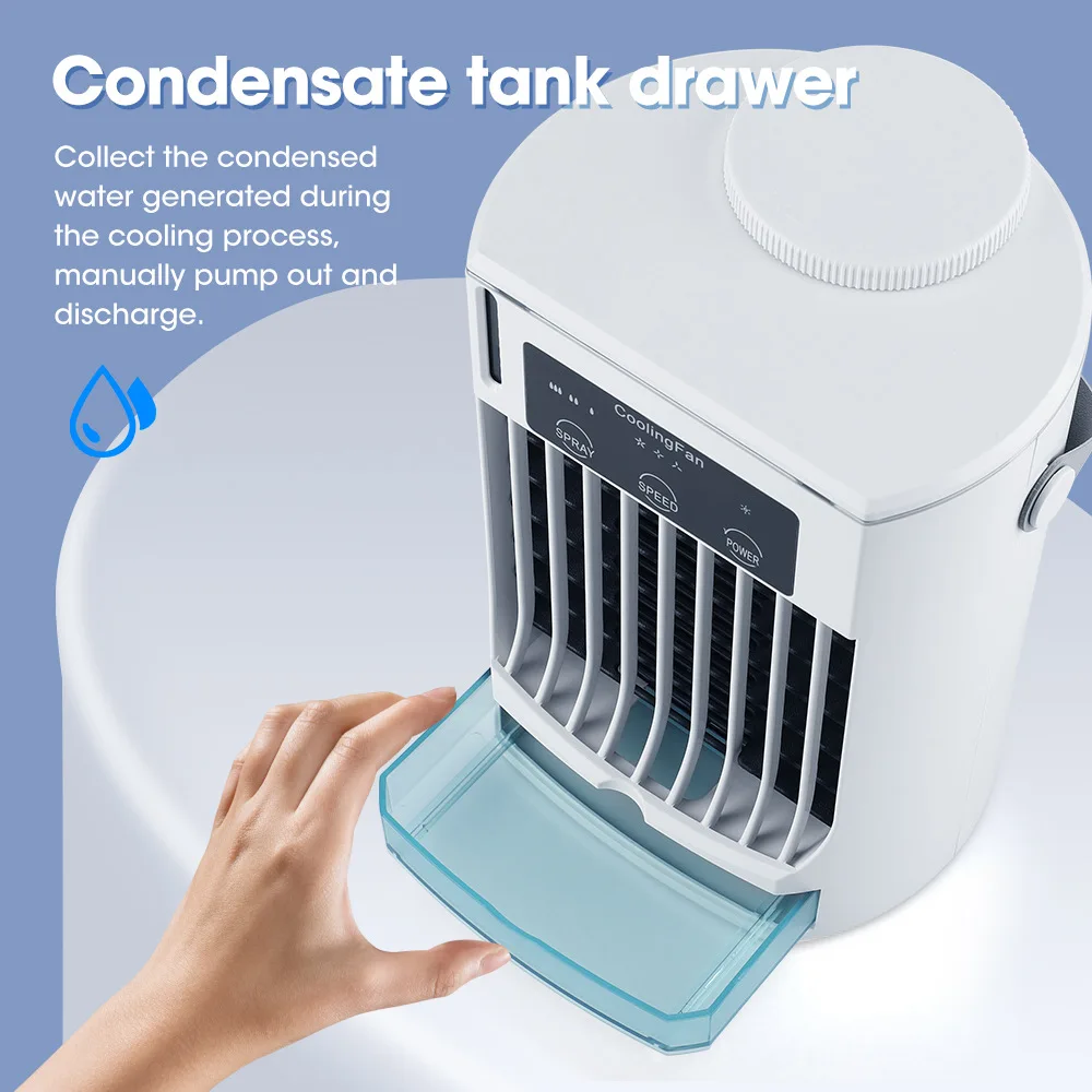 New Desktop Cooling Fan USB Office Home Desktop Spray Water Cooling Fan Mini Air Conditioner Fan