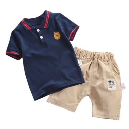 Baby Boy Clothes Summer Children Clothing Polo Shirt Sets Boys Short Toddler Sleeve T-shirt Kids Sports Suit 2pcs Cotton 1-5y - Image 5