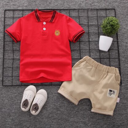 Baby Boy Clothes Summer Children Clothing Polo Shirt Sets Boys Short Toddler Sleeve T-shirt Kids Sports Suit 2pcs Cotton 1-5y - Image 3