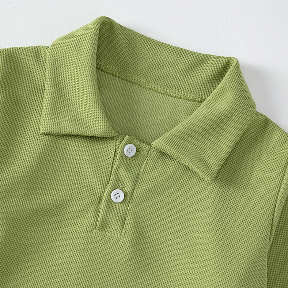 1/2/3 Pcs Children's Solid Color POLO Shirt Boy Handsome Fashion Sports T-shirt Girl Lapel Casual And Comfortable Short Sleeves